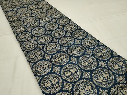 平和屋着物◎西陣　六通柄袋帯　鳥獣丸文　銀糸　正絹　逸品　未使用　AABL9809ou