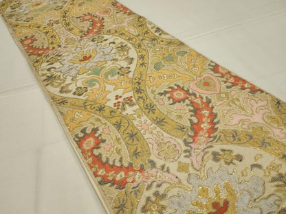 平和屋着物◎六通柄　京本袋帯　立涌花文　金銀糸　正絹　逸品　AABL9812ou