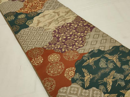 平和屋着物◎六通柄　京本袋帯　名物裂　金銀糸　正絹　逸品　AABL9826ou