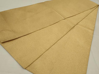平和屋着物◎全通柄袋帯　綴れ　黄朽葉色　正絹　逸品　AABL9831ou