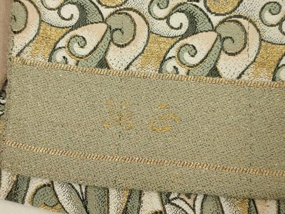 平和屋着物◎全通柄　京本袋帯　幾何学文　金糸　正絹　逸品　AABL9837ou