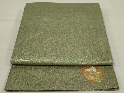 平和屋着物◎六通柄袋帯　立波花蝶丸文　金糸　正絹　逸品　AABL9838ou
