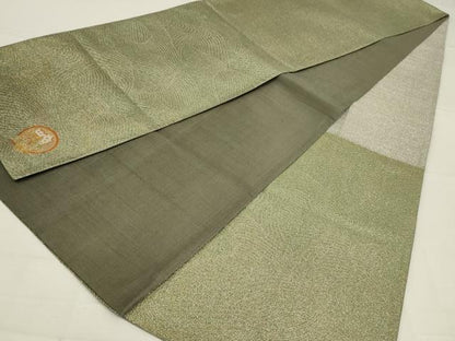 平和屋着物◎六通柄袋帯　立波花蝶丸文　金糸　正絹　逸品　AABL9838ou