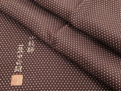 平和屋本店●極上　小紋師　藍田正雄　江戸小紋　和装小物　銀座もとじ　ショール　行儀　リバーシブル　たとう紙付き　逸品　AABL9971ay