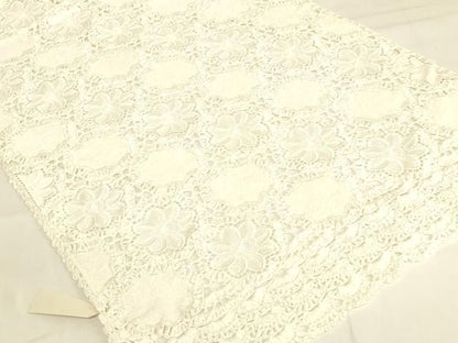 平和屋本店●和装小物　寿光織　ショール　ストール　花柄　レース　共箱付き　逸品　未使用　AABL9976ay