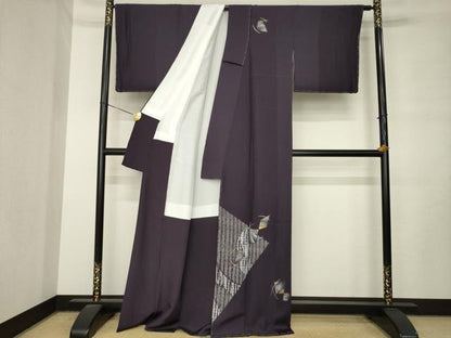 平和屋着物●訪問着　竹屋町刺繍　抽象文様　金彩　正絹　逸品　未使用　AABM0002ck