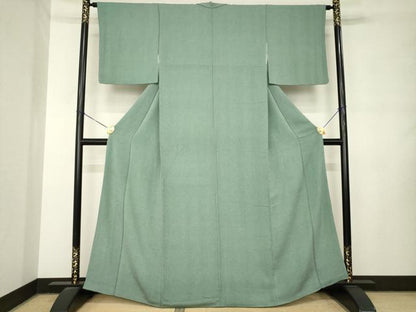 平和屋着物●江戸小紋　鮫小紋柄　鬼しぼ縮緬　正絹　逸品　AABM0017ck