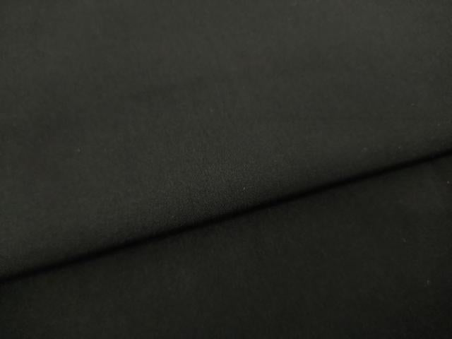 平和屋着物●男性　黒紋付　長羽織　正絹　逸品　AABM0020ck