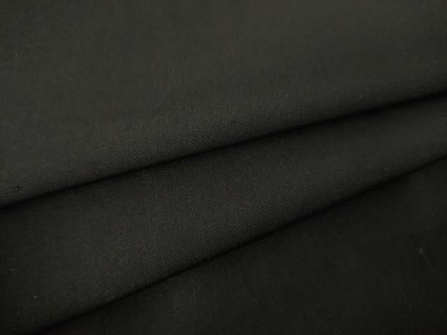 平和屋着物●男性　黒紋付　長羽織　正絹　逸品　AABM0020ck