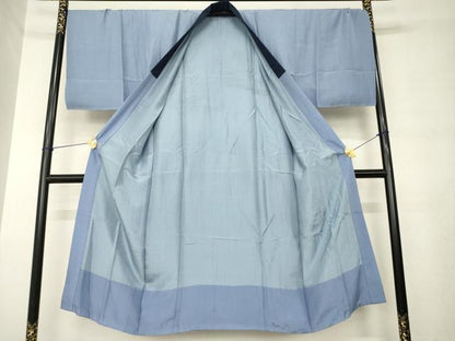 平和屋着物●男性　長襦袢　袷　東海道五十三次　正絹　逸品　未使用　AABM0021ck