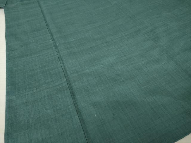 平和屋着物●男性　紬　アンサンブル　色無地　錆鼠色　正絹　逸品　AABM0026ck