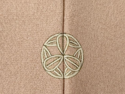 平和屋着物●中国三大刺繍　相良刺繍　色留袖　草花文　水柿色　正絹　逸品　AABM0032ck