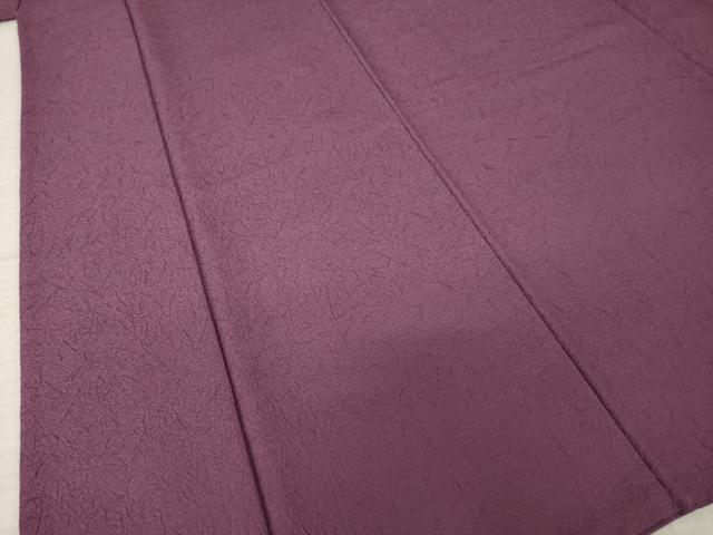 平和屋着物●上質な色無地　霞地紋　紫鳶色　松坂屋扱い　正絹　逸品　AABM0054ck