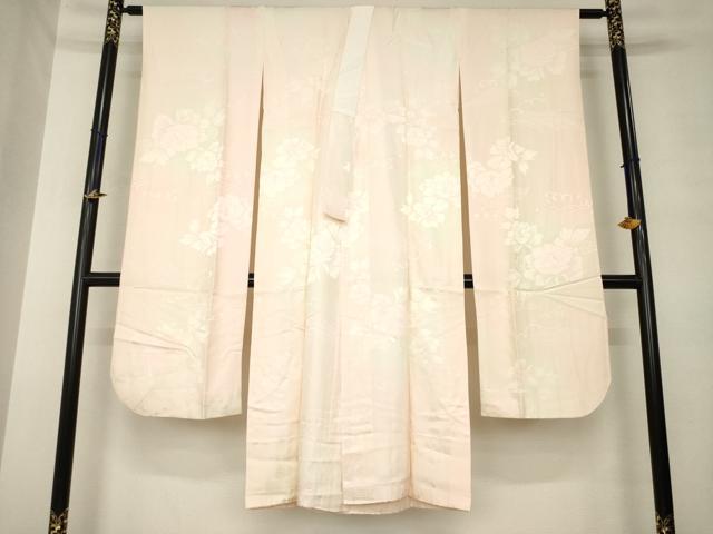 平和屋着物●振袖用長襦袢　袷　立波花地紋　暈し染め　正絹　逸品　AABM0083ck