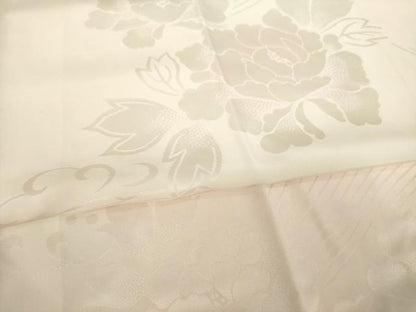 平和屋着物●振袖用長襦袢　袷　立波花地紋　暈し染め　正絹　逸品　AABM0083ck