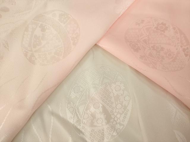 平和屋着物●振袖用長襦袢　無双仕立て　花毬地紋　暈し染め　正絹　逸品　AABM0095ck