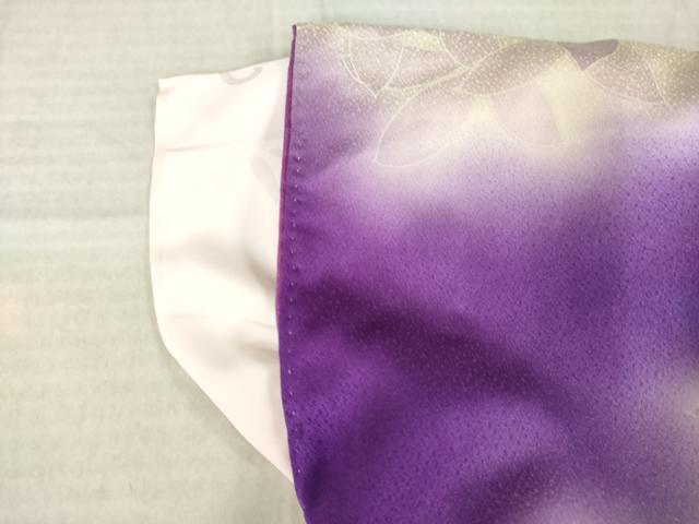 平和屋着物●訪問着　駒刺繍　草花文　暈し染め　金彩　正絹　逸品　AABM0114ck