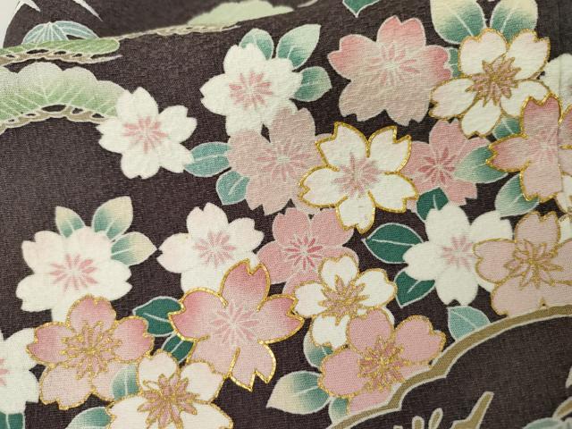 平和屋着物●訪問着 駒刺繍 松竹梅風景文 暈し染め 金彩 そごう扱い 正絹 逸品 AABM0137cs