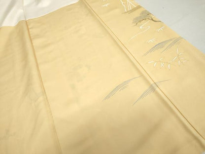 平和屋着物●創業460年・千總　訪問着　立波松竹梅風景文　正絹　逸品　AABM0139cs