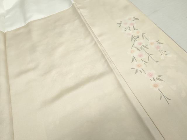 平和屋着物●訪問着 駒刺繍 雪芝花文 暈し染め 金彩 正絹 逸品 AABM0143cs