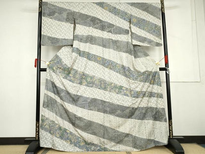 平和屋着物●中国三大刺繍 汕頭刺繍 スワトウ刺繍 訪問着 仕覆花文 正絹 逸品 AABM0144cs