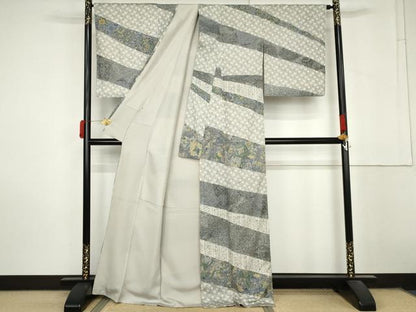 平和屋着物●中国三大刺繍 汕頭刺繍 スワトウ刺繍 訪問着 仕覆花文 正絹 逸品 AABM0144cs