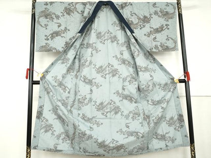 平和屋着物●男性　長襦袢　無双仕立て　龍　洗える着物　AABM0166cs