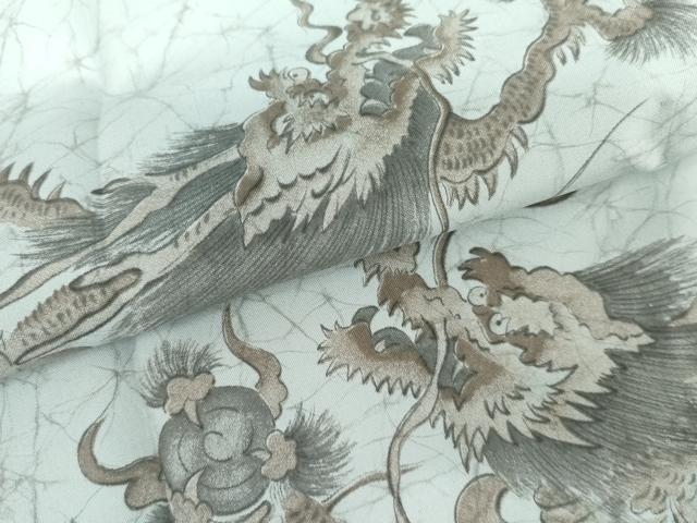 平和屋着物●男性　長襦袢　無双仕立て　龍　洗える着物　AABM0166cs