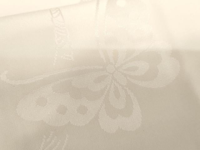 平和屋着物●振袖用長襦袢　無双仕立て　花蝶地紋　暈し染め　正絹　逸品　AABM0183cs