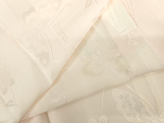 平和屋着物●振袖用長襦袢　無双仕立て　花蝶地紋　暈し染め　正絹　逸品　AABM0183cs