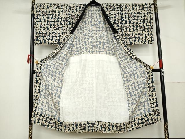 平和屋着物●男性　長襦袢　無双仕立て　まとい柄　正絹　逸品　AABM0203cs