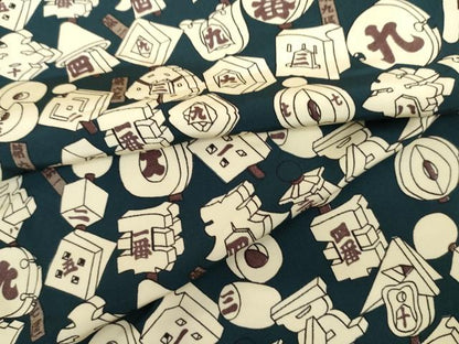 平和屋着物●男性　長襦袢　無双仕立て　まとい柄　正絹　逸品　AABM0203cs