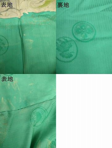 平和屋着物●セミアンティーク　振袖用長襦袢　騎馬　金彩　仮絵羽　逸品　未使用　AABM0208cs