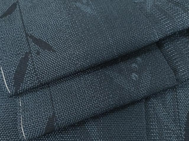 平和屋着物●本塩沢　枝葉間道　正絹　逸品　未使用　AABM0221cs