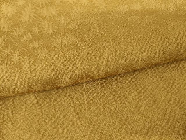 平和屋着物●上質な色無地　辻が花地紋　山吹茶色　正絹　逸品　AABM0227cs