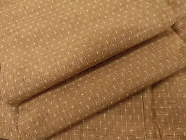平和屋着物●上質な紬　十字　正絹　逸品　AABM0233cs