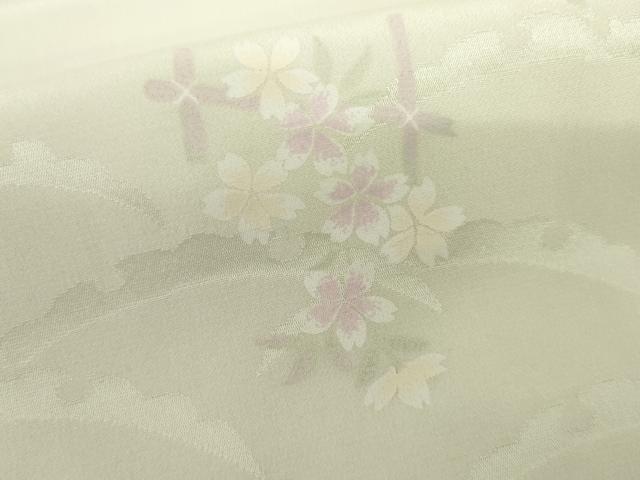 平和屋着物●長襦袢　袷　雪芝花文　暈し染め　正絹　逸品　AABM0243cs
