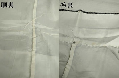 平和屋着物●江戸小紋　成り物　黒地　正絹　逸品　AABM0260cs