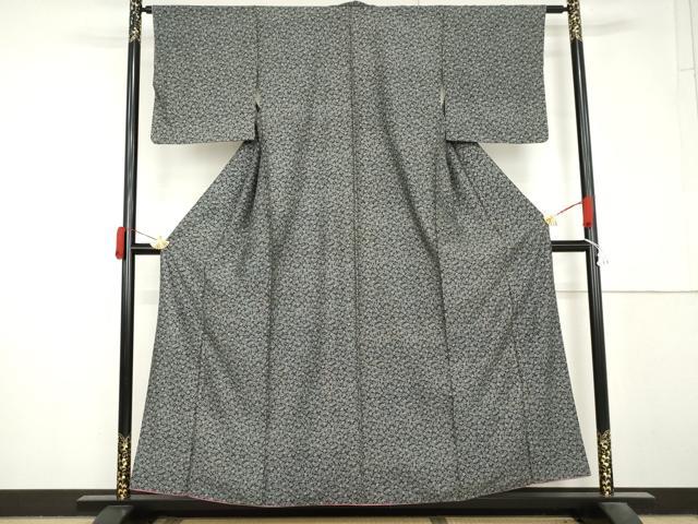 平和屋着物●江戸小紋　成り物　黒地　正絹　逸品　AABM0260cs
