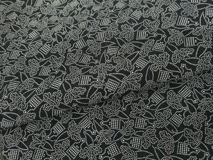 平和屋着物●江戸小紋　成り物　黒地　正絹　逸品　AABM0260cs