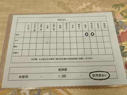 平和屋着物◎六通柄袋帯　唐織　花鳥宝づくし　金糸　正絹　逸品　AABM0281ou