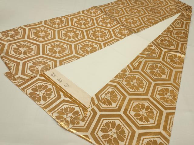 平和屋着物◎東京井筒工芸創作　全通柄袋帯　花柳流　金糸　正絹　逸品　AABM0303ou