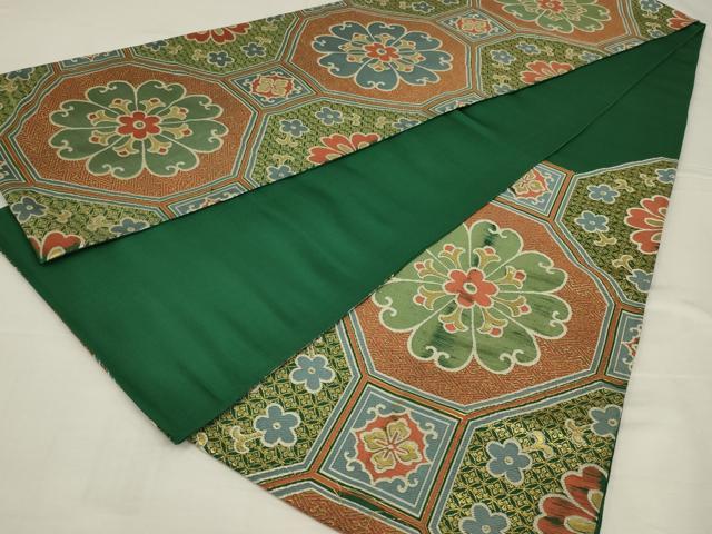 平和屋着物◎六通柄　京袋帯　蜀江花文　金糸　正絹　逸品　AABM0312ou