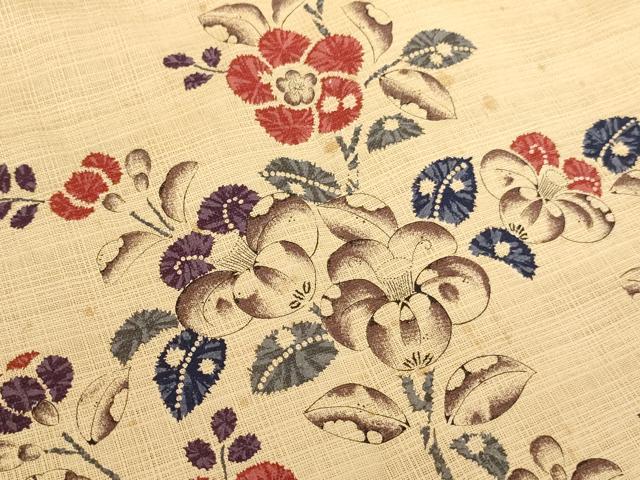 平和屋本店▼和装小物　和装バッグ　トートバッグ　辻が花　草花文　法衣　寺院　仏具　仏教　僧侶　神職　装束　AABM0323ja