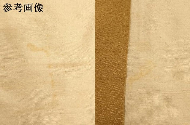 平和屋本店▼暖簾　幕　花菱文　狐色地　法衣　寺院　仏具　仏教　僧侶　神職　装束　AABM0347ja
