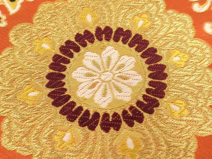 平和屋本店▼打敷　内敷　3点セット　三角　駒刺繍　本金刺繍　花丸文　下り藤　法衣　寺院　仏具　仏教　僧侶　神職　装束　AABM0357ja