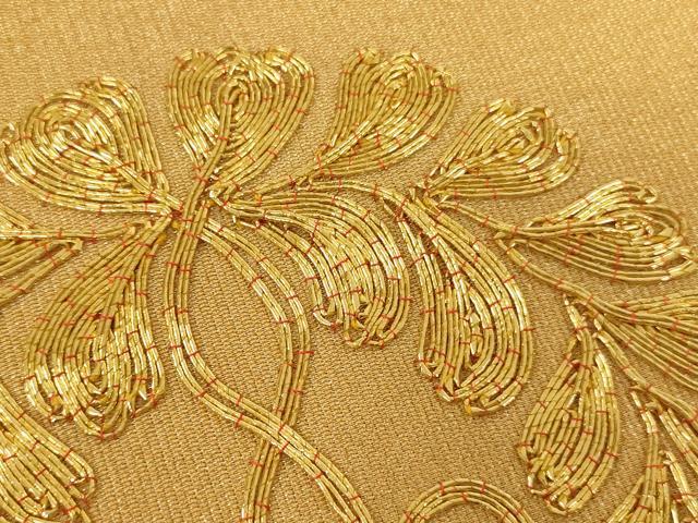 平和屋本店▼打敷　内敷　3点セット　三角　駒刺繍　本金刺繍　花丸文　下り藤　法衣　寺院　仏具　仏教　僧侶　神職　装束　AABM0357ja