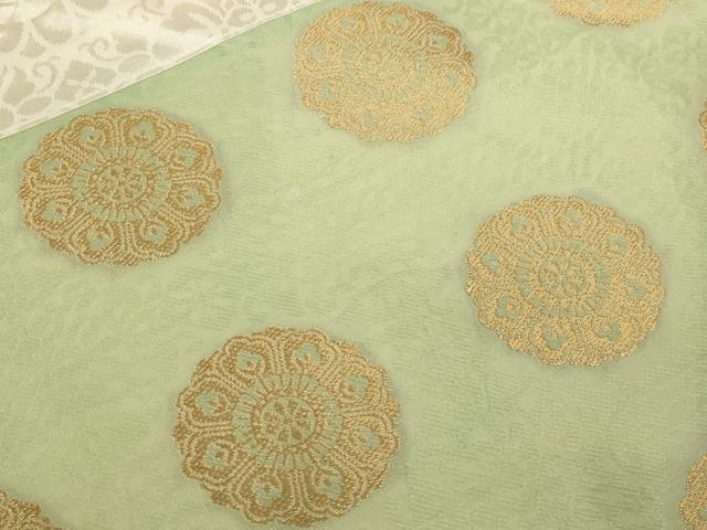 平和屋本店▼打敷　内敷　3点セット　三角　駒刺繍　本金刺繍　花丸文　下り藤　法衣　寺院　仏具　仏教　僧侶　神職　装束　AABM0357ja