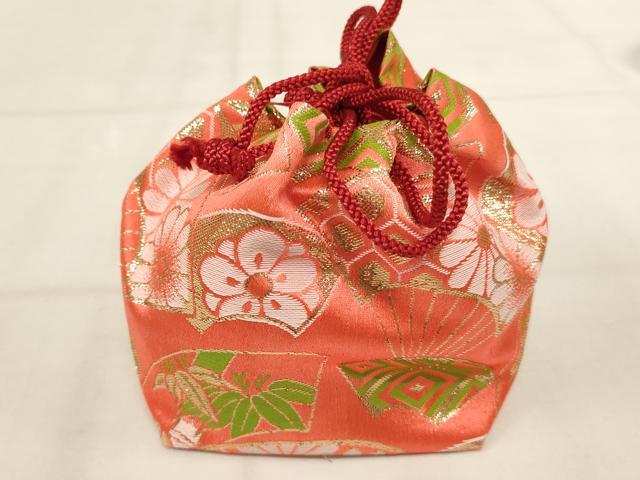 平和屋本店[]七五三　女の子　和装小物セット　扇面花文　金糸　箱付き　逸品　AABM0382ja
