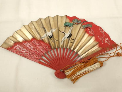 平和屋本店[]七五三　女の子　和装小物セット　扇面花文　金糸　箱付き　逸品　AABM0382ja
